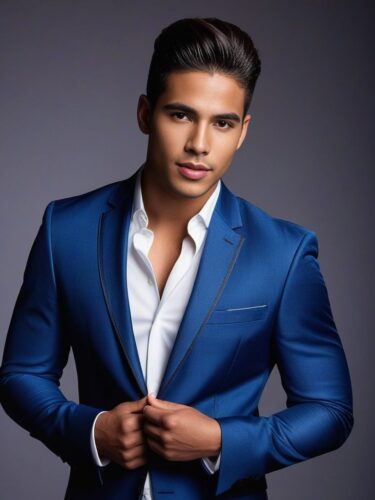 Handsome Young Hispanic Male Model with Trendy Hairstyle