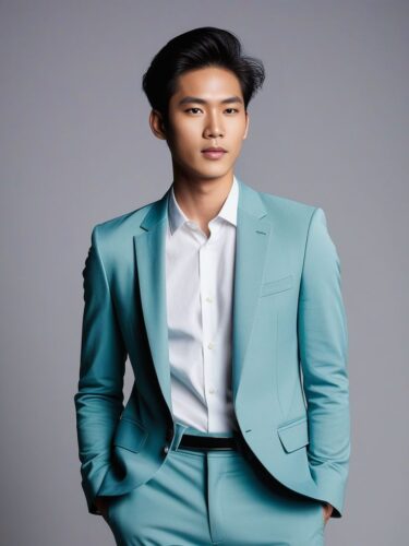 Fashion-forward Young East Asian Male Model