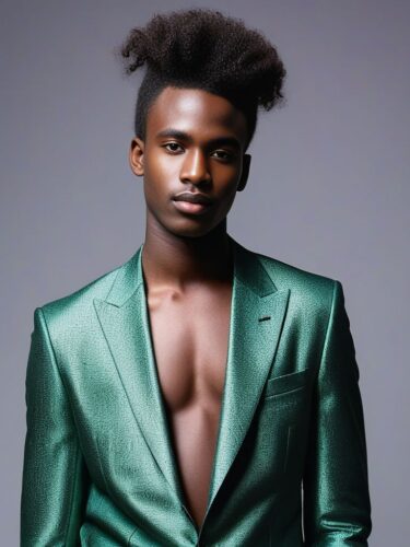 Cultural Young East African Male Model with Distinct Hairdo