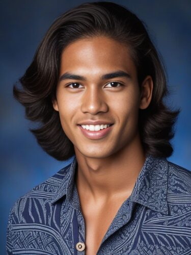Island-style Young Pacific Islander Male Model