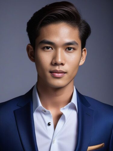 Elegant Young Southeast Asian Male Model