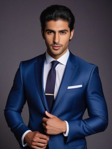 Middle-Eastern Male Model in Sharp Business Suit