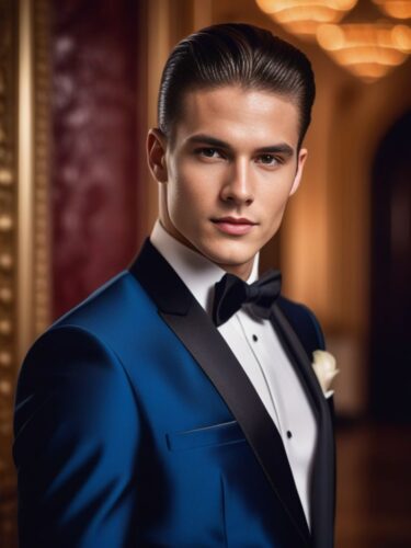 Young Male Model in Formal Evening Wear