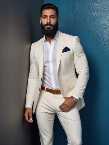 Middle-Eastern Glam Man in Chic Modern Outfit