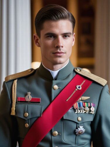 Male Model in Military Uniform