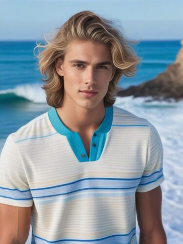 Young Male Model with a Relaxed Beachy Hairstyle