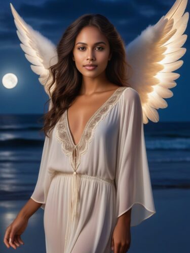 Young Angel Woman with Soulful Essence