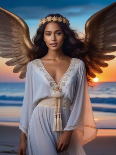 Young Angel Woman with Soulful Essence