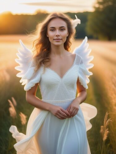Professional Portrait of a Young Angel Woman