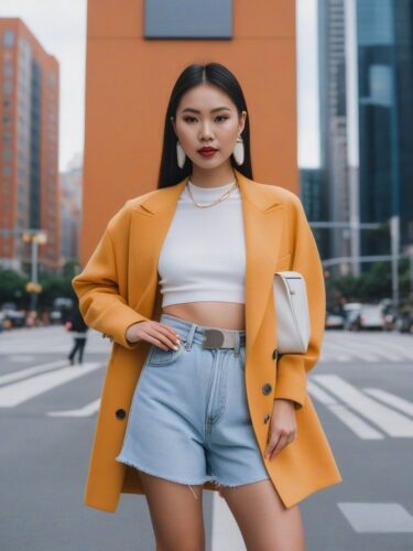 Young Asian Instagram Model in Chic Urban Streetwear