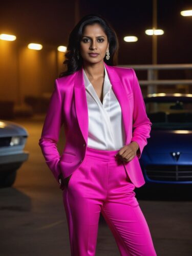 Anglo-Indian Woman in Pink Blazer
