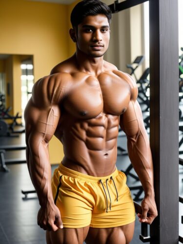 South Asian Young Man in Gym