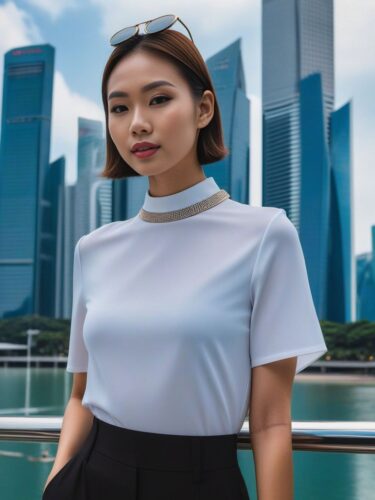 Young Singaporean Instagram Model in Urban Outfit