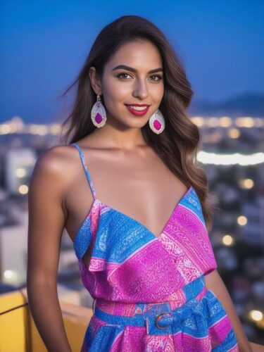 Chilean Instagram Model in Bold Summer Fashion