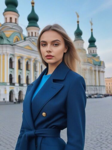 A Young Ukrainian Instagram Model in Contemporary Fashion