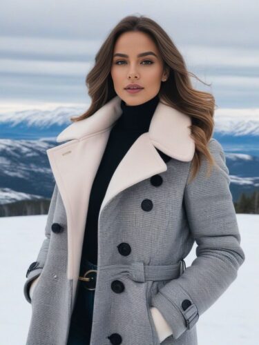 Captivating Instagram Model in Stylish Winter Coat
