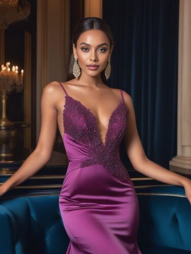 Mesmerizing Instagram Model in Elegant Evening Dress