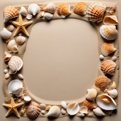 Textured Sand with Seashells