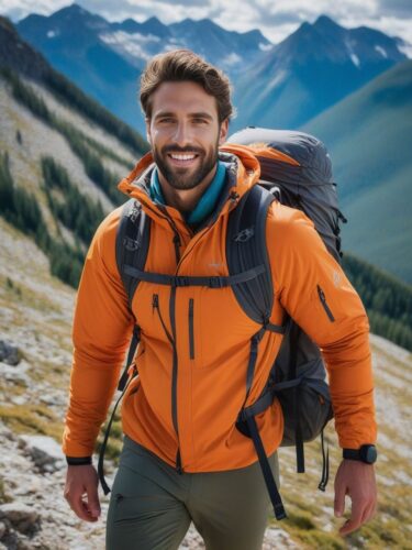 Rugged Young Male Instagram Model in Scenic Mountain Range