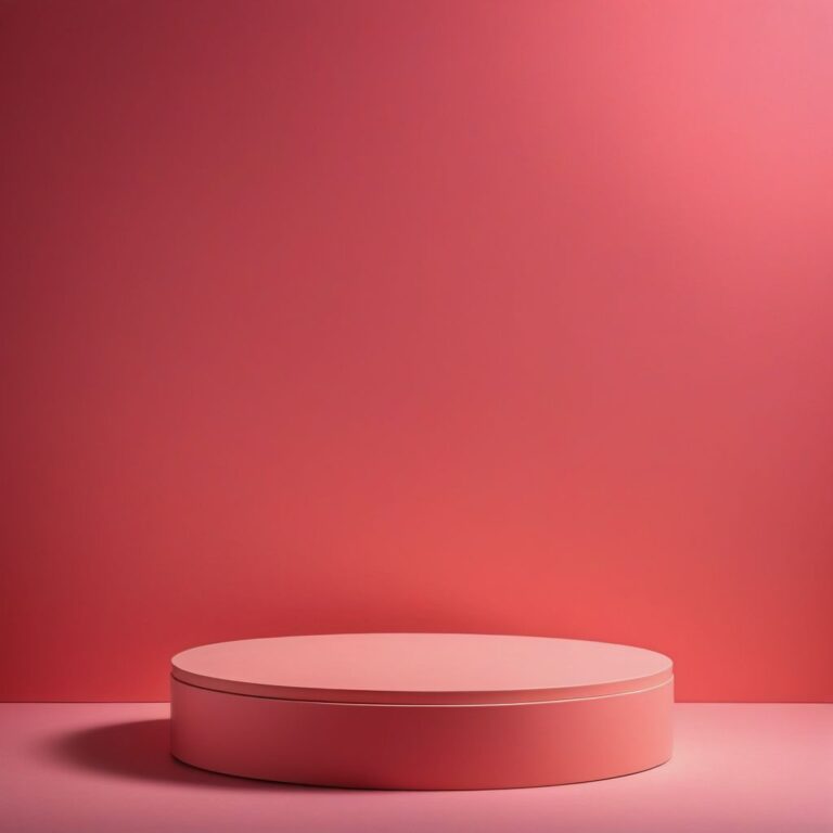 Coral Pink Low Podium with Diffused Daylight | Pincel