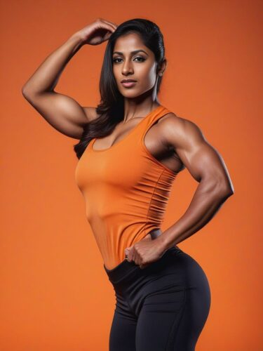 Powerful Young South Asian Female Bodybuilder