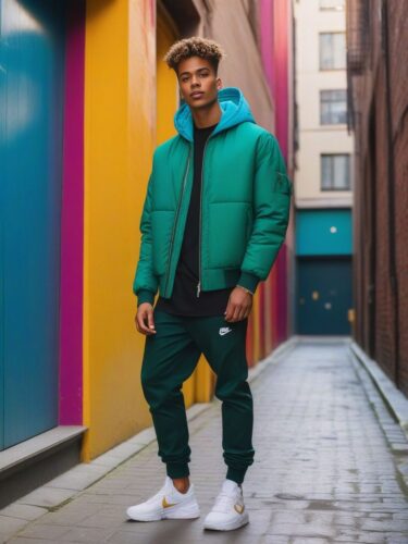 Trendy Young Male Instagram Model in Urban Alley