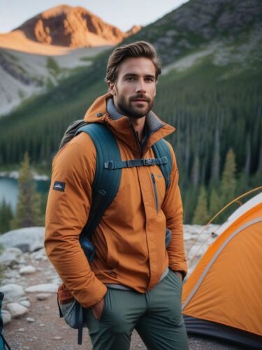 Rugged Young Male Instagram Model in Outdoor Camping Gear