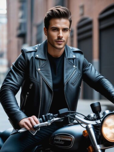 Cool Male Instagram Model on Motorcycle