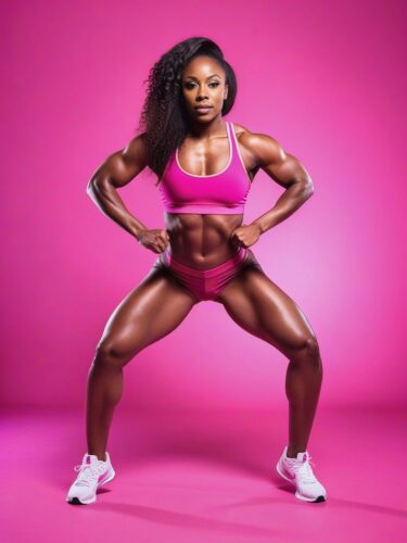 Young Black Woman Bodybuilder