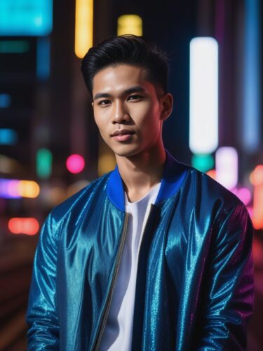 Southeast Asian Male Instagram Model in Trendy Urban Outfit