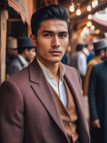 A Central Asian Male Instagram Model in an Ancient Bazaar