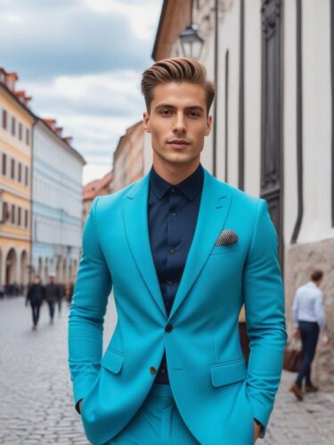 A Central European Male Instagram Model in a Modern Suit