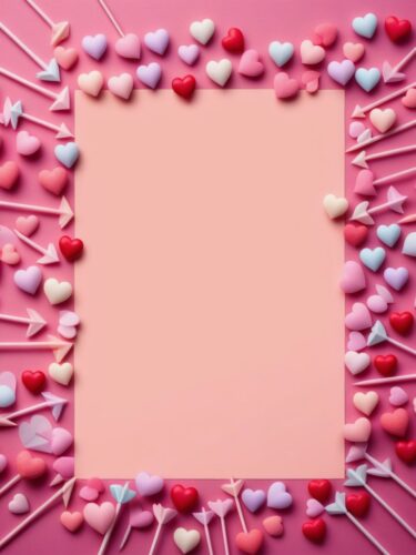 Pastel-colored Valentine’s Day Product Background