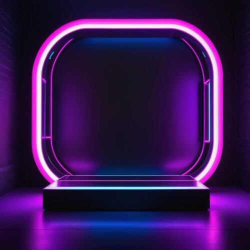Product Photography Background with Neon Light Wall