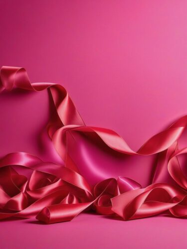 Red and Pink Silk Ribbons – Valentine’s Day Product Background