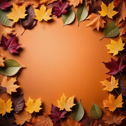 Product Photography Background with Autumn Leaves Motif
