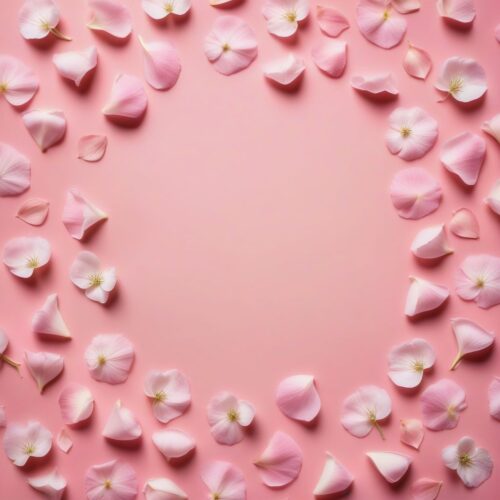 Soft Pastel Pink Background with Delicate Flower Petals