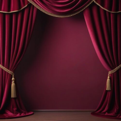 Regal Velvet Curtain Background