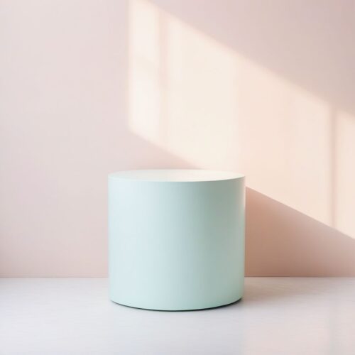 Pastel Colored Step Pedestal in Light Airy Room
