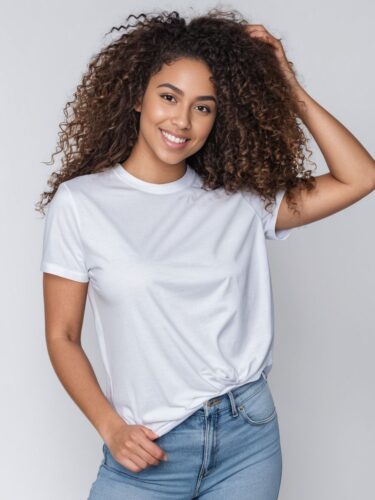Young Woman Shirt Model Mockup