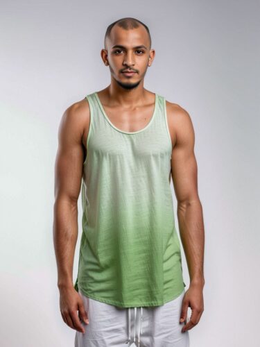 Stylish North African Man in White Tank Top Mockup