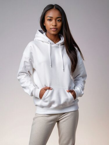 Professional Diversity: Young Woman in White Hoodie