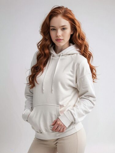 Professional Woman in White Hoodie
