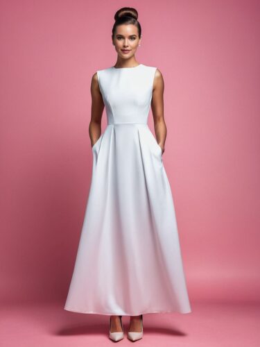 Elegant White Dress Mockup: Captivating Style