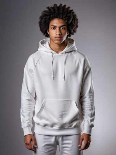 Professional White Hoodie Apparel Photography
