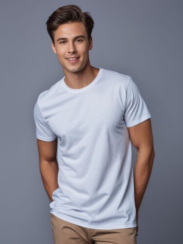 Stylish Sienna T-Shirt Mockup on Gray Background
