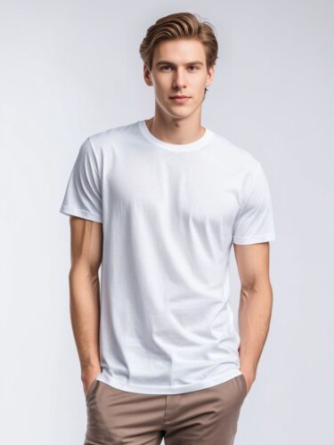 Minimalist White T-Shirt Mockup Presentation