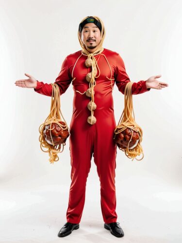 Creative Costume: Spaghetti and Meatballs Man