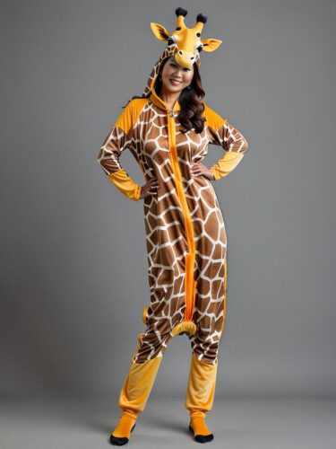 Southeast Asian Woman in Giraffe Costume