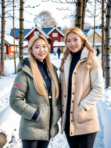 Winter Friendship: Scandinavian and East Asian Best Friends